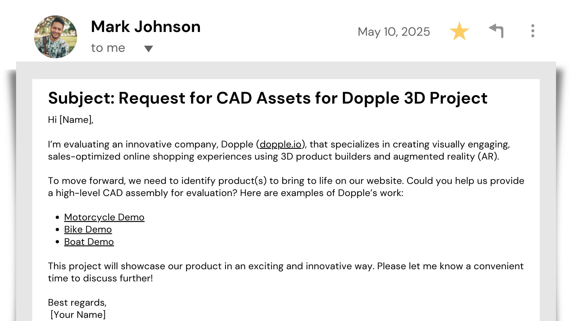 CAD Email Template