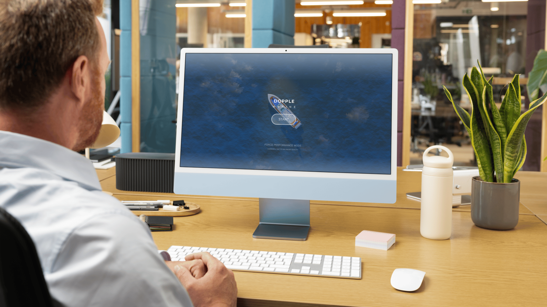 Marine marketing team planning 2026 budget with an interactive 3D boat builder on screen