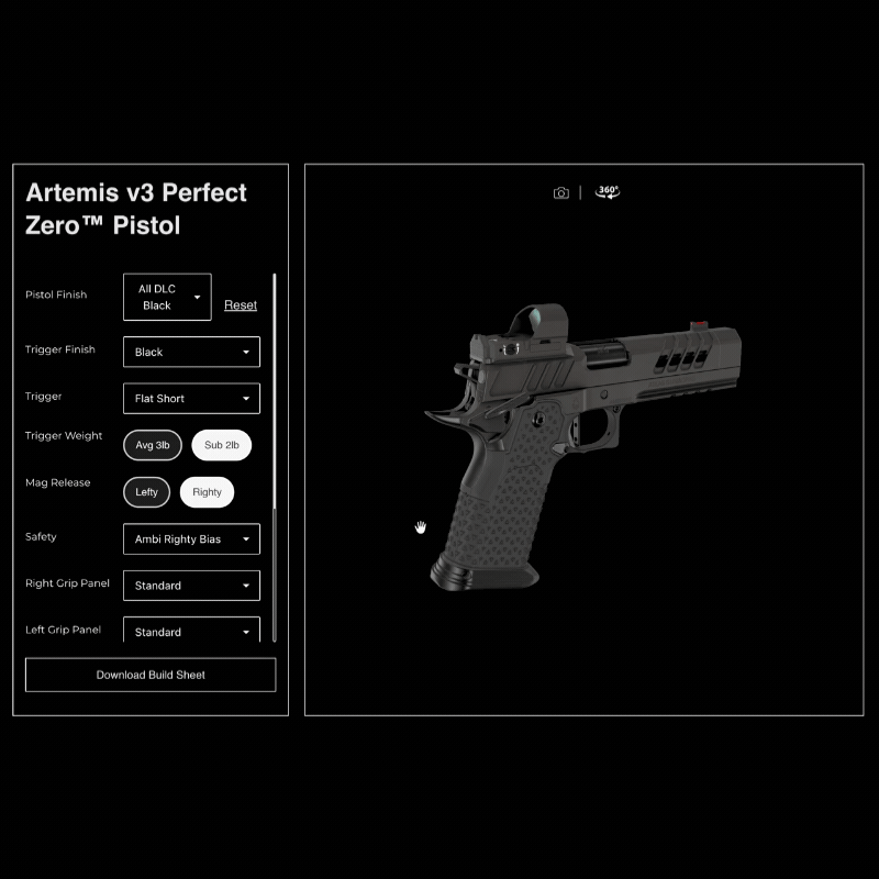 Atlas Gunworks Artemis v3 Perfect Zero Pistol